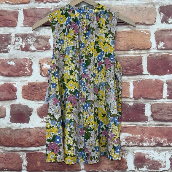 Sonoma Top Women's L Multicolor Floral Flower Bomb Print Casual High Neck Shirt - Picture 4 of 9